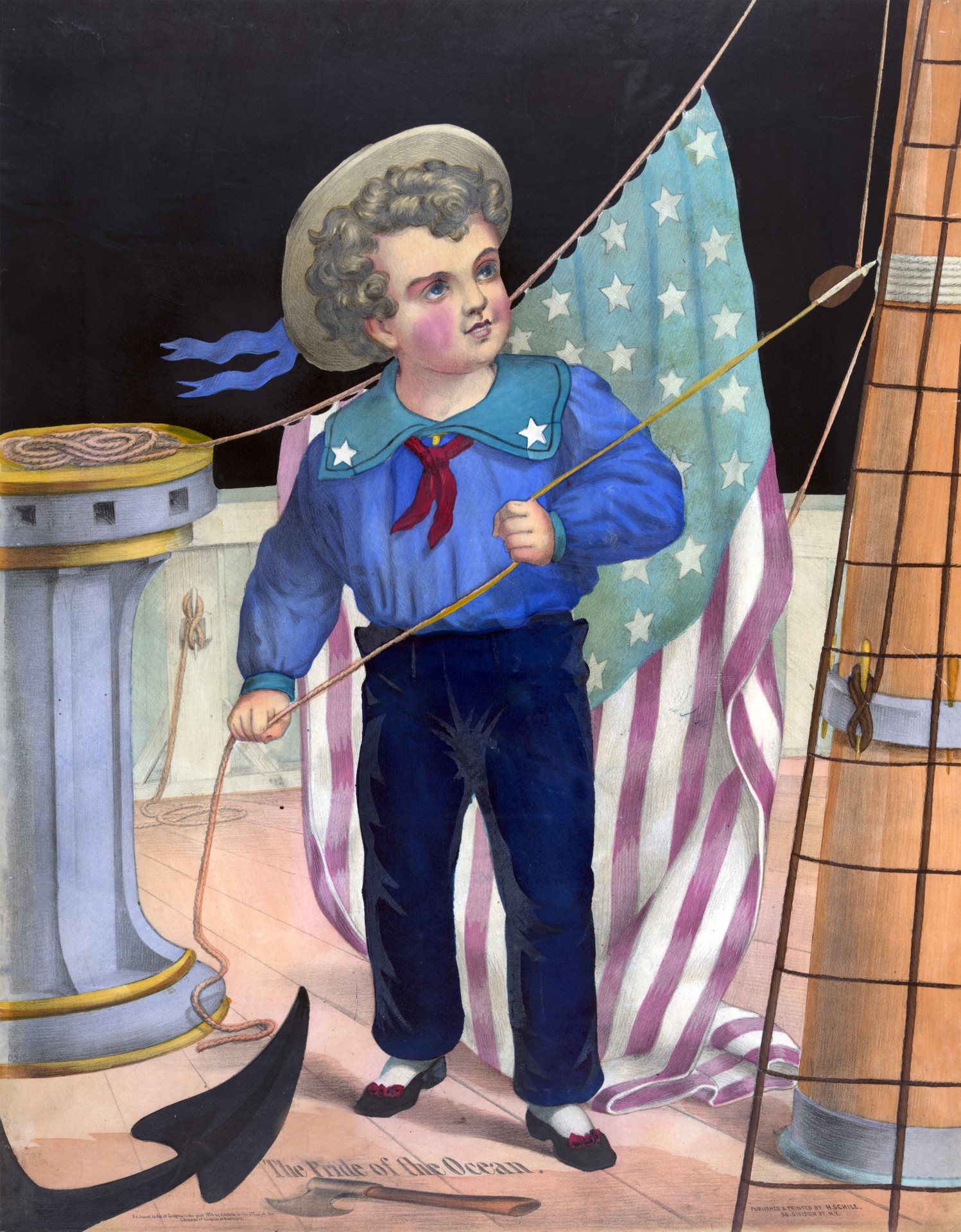 Sailor Boy Vintage Painting