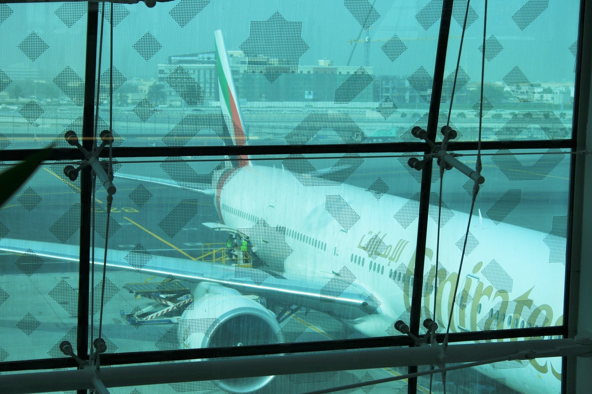 Through Dubai Airport Window