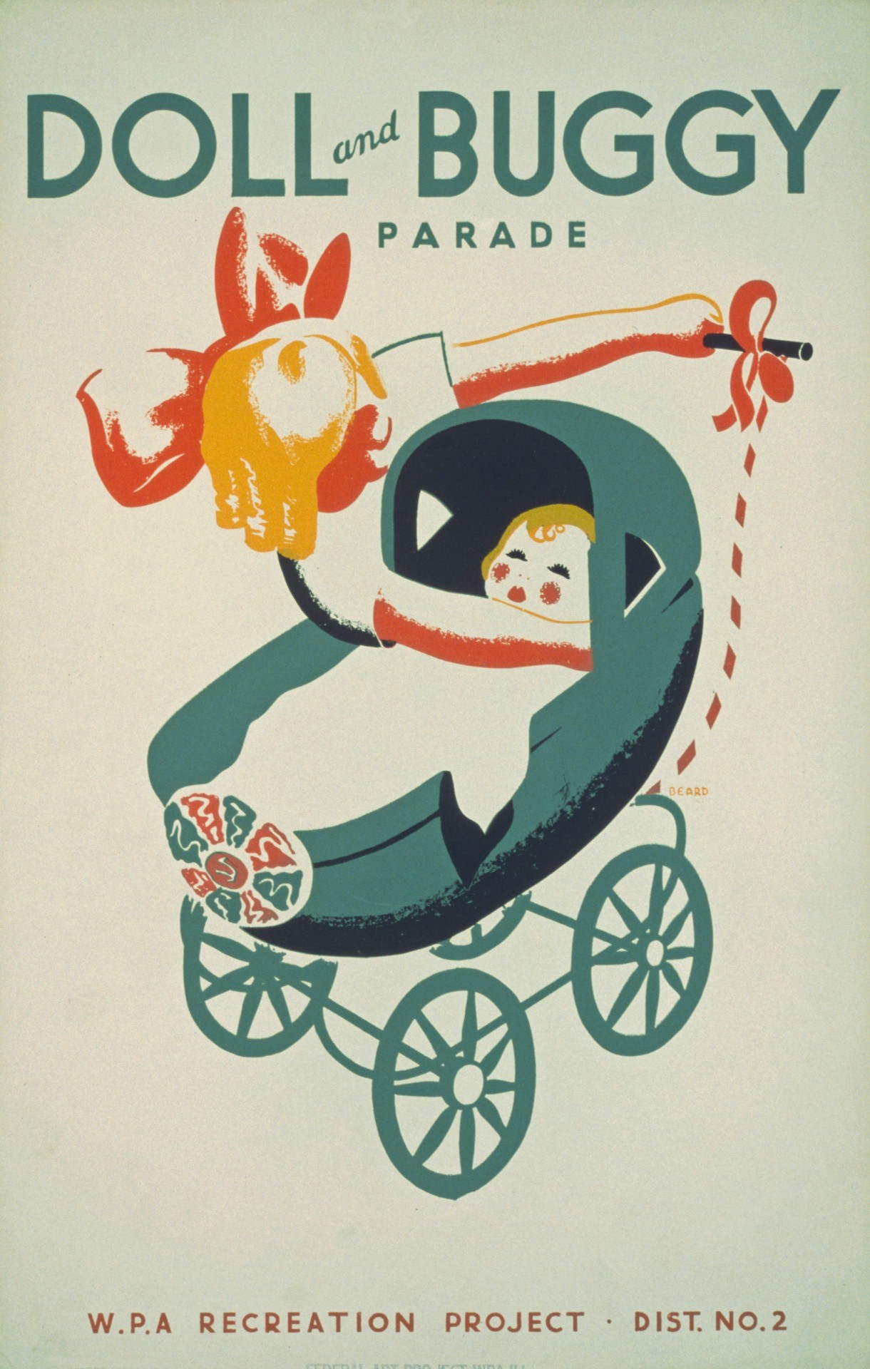 Vintage Doll & Buggy Parade Poster