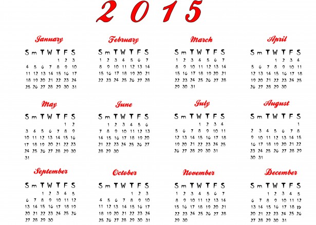 Calendario 2015 Stock de Foto gratis - Public Domain Pictures