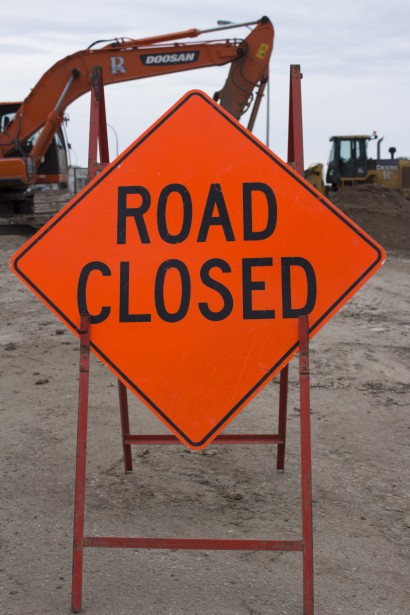 Road Closed Sign Board