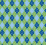 Argyle Pattern Blue Green