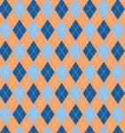 Argyle Pattern Blue Orange