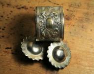 Brass Serviette Ring And Pewter