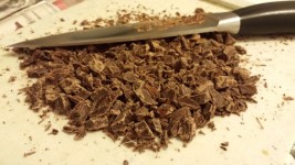Chopped Chocolate With Knife