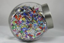 Cookie Candy Jar Glass Confetti