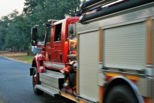 Fire Engine Speeding Off