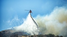 Firefighting Helicopter Fights Wild