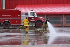 Fireman Hose Washing Firetruck