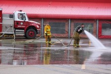 Fireman Hose Washing Firetruck