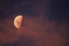 Moon In Smoky Sky