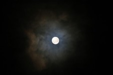 Moon With Dusty Cloud