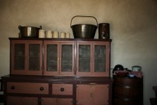 Old Cupboard With Kitchen Ware