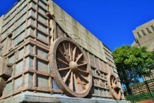 Ox Wagon Relief At Gate Of Monument