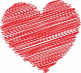 Red Scribble Heart