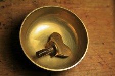 Small Brass Bowl With Brass Nut