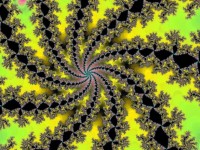 Yellow Fractal Spirals