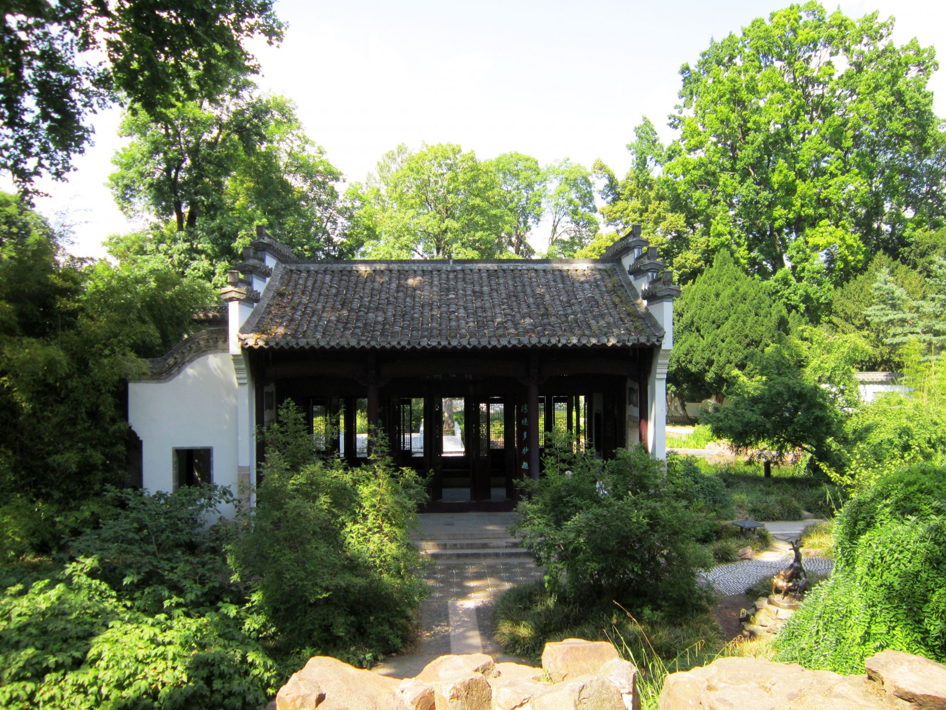 Temple in Chinese Garden in Frankfurt (Main)