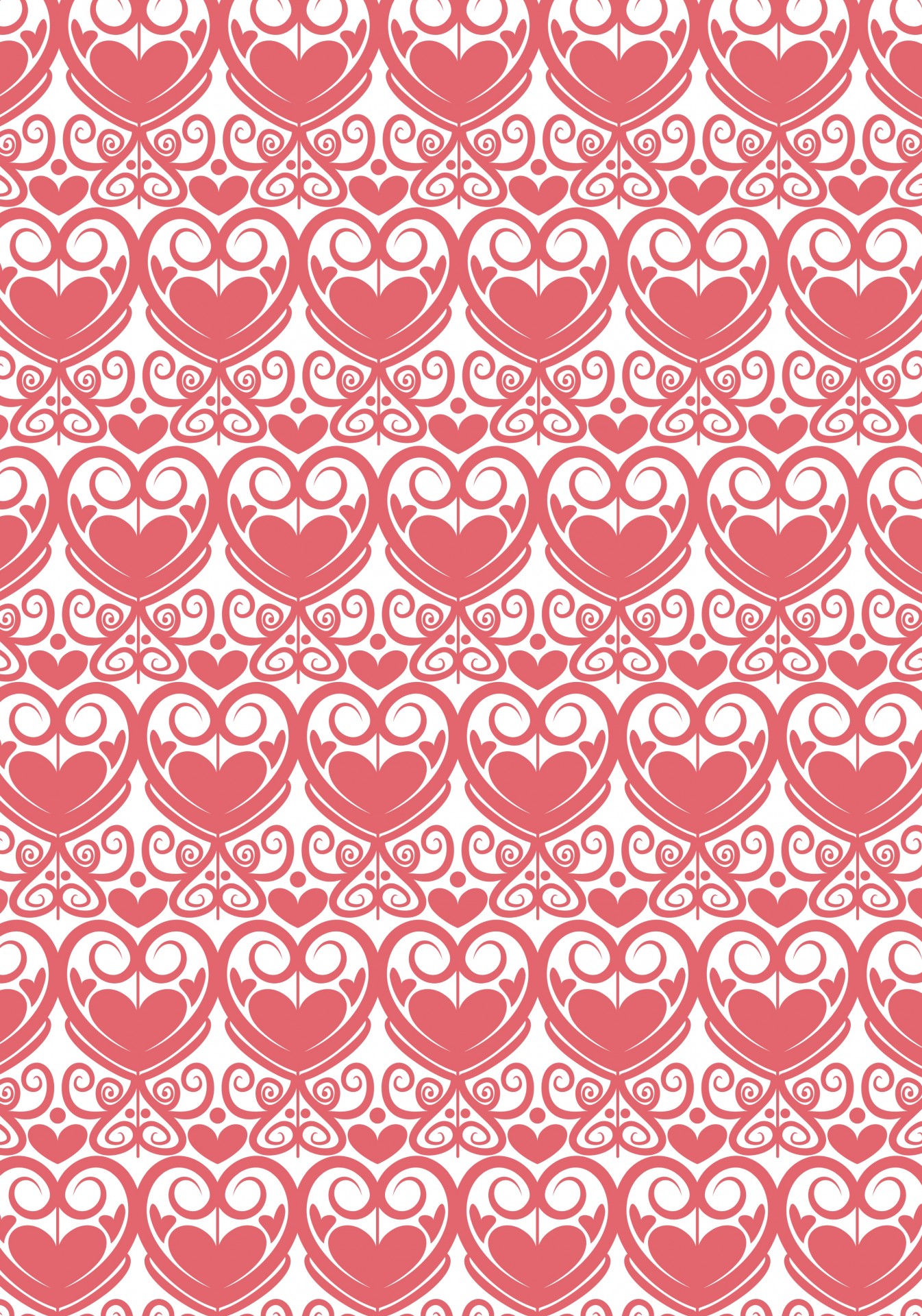 Damask Heart Pattern