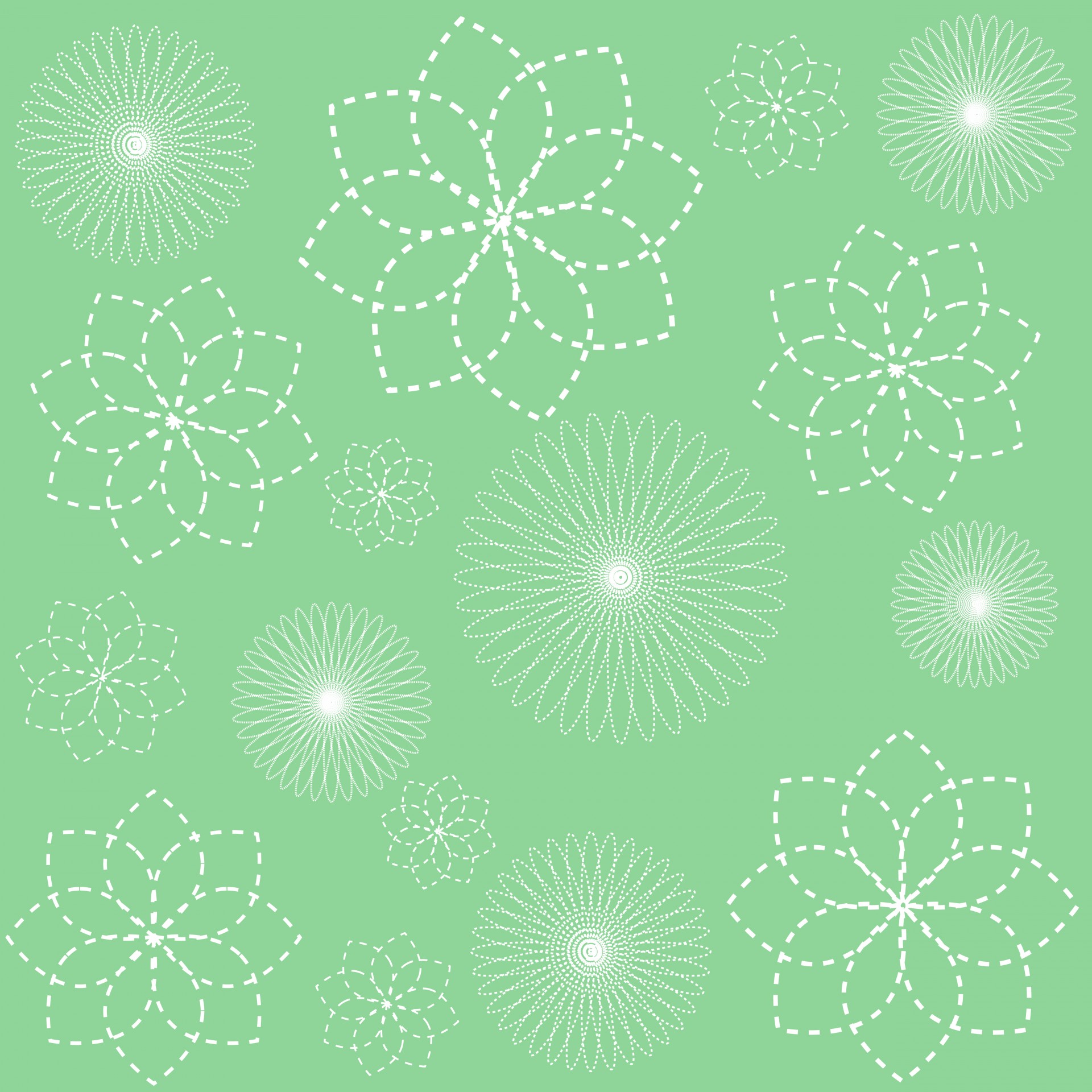 Floral Spirals Background Wallpaper