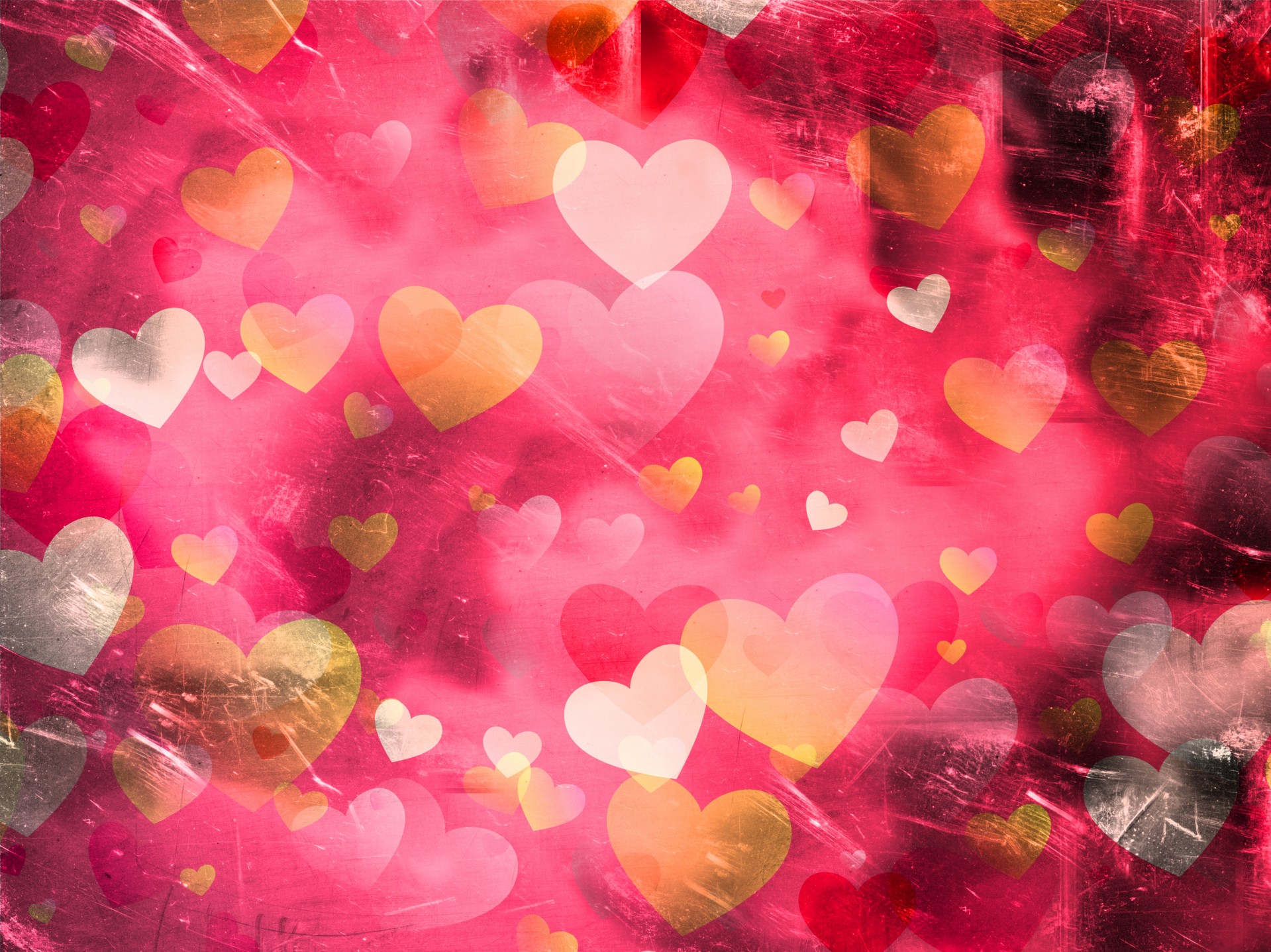 Grunge textured pink heart background.