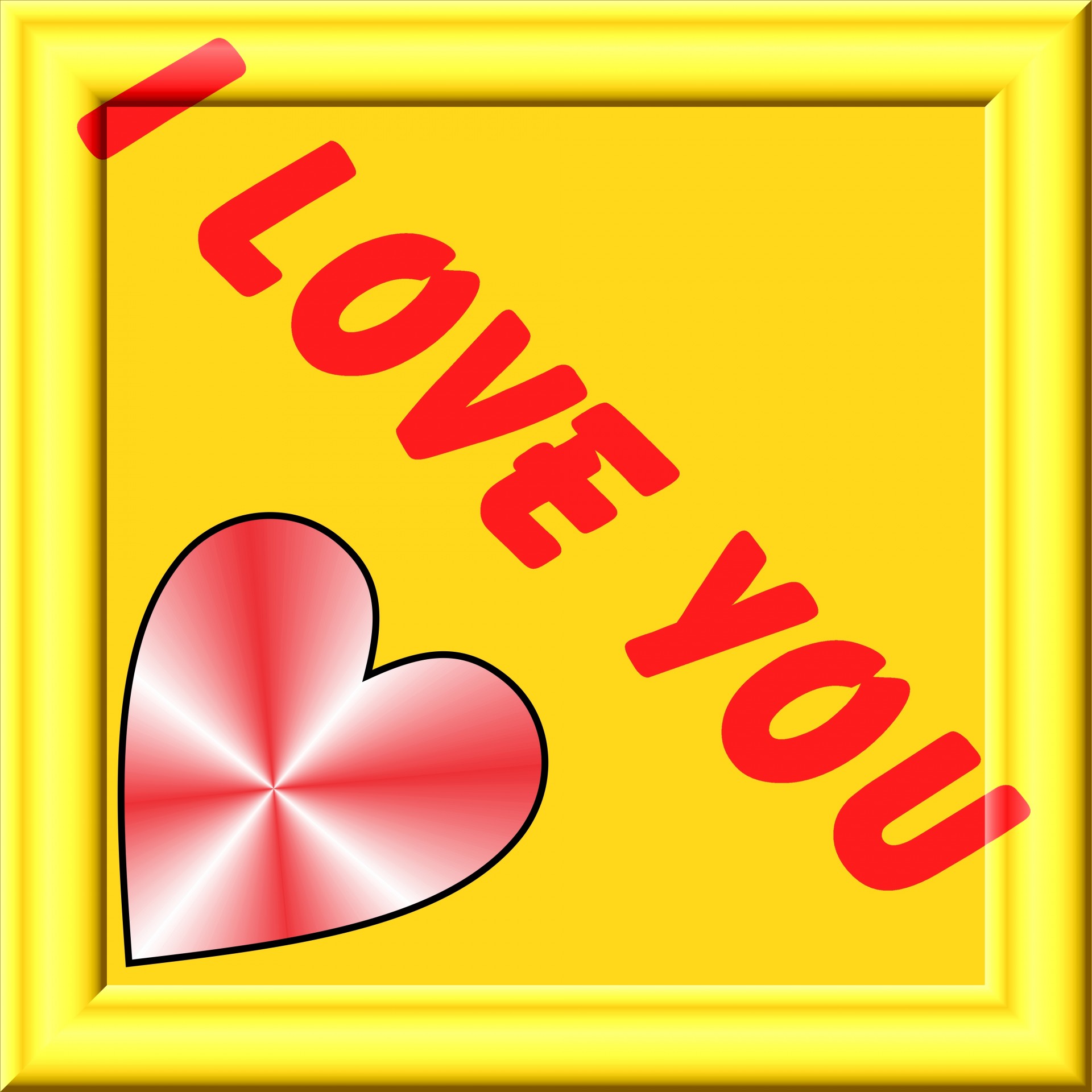 I Love You Frame Free Stock Photo Public Domain Pictures