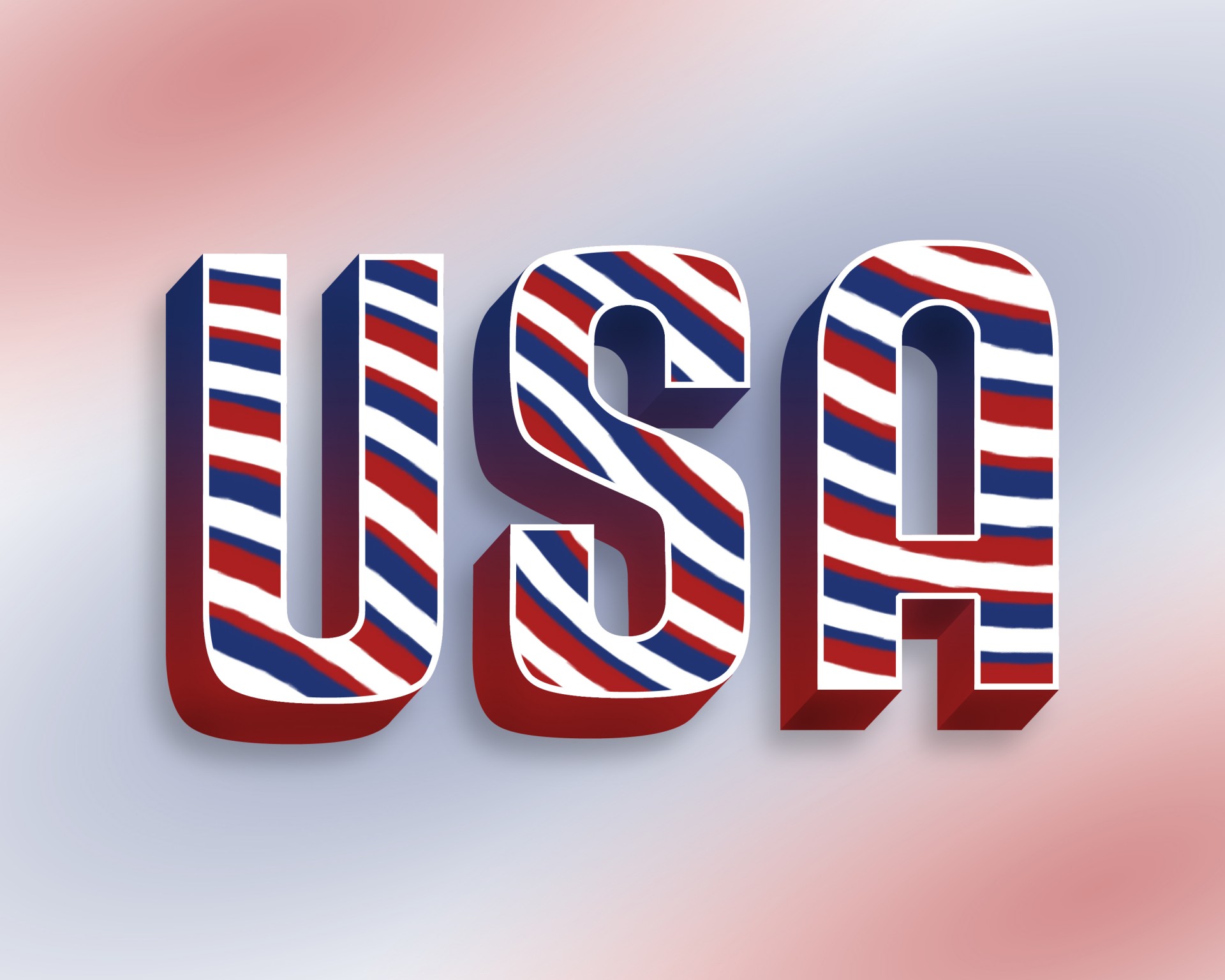 USA 3d striped text on red white blue background - Your premium download is greatly appreciated – enjoy!
