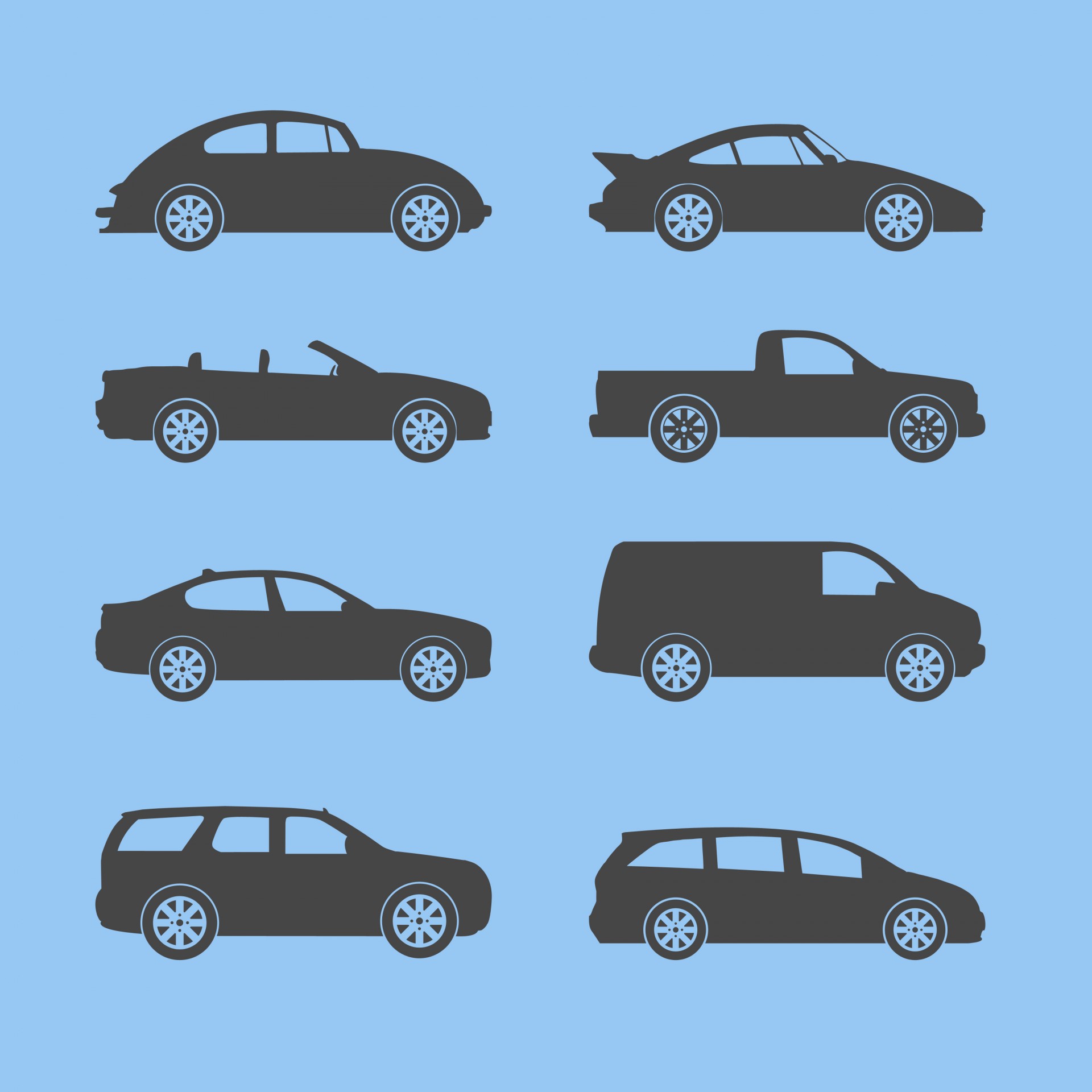 Vehicle Silhouettes Icons